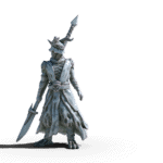 dragonborn fighter with glaive 3d printable tabletop miniature