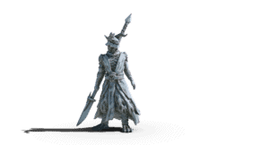 dragonborn fighter with glaive 3d printable tabletop miniature