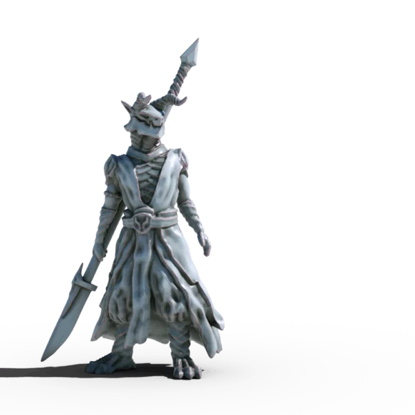 dragonborn fighter with glaive 3d printable tabletop miniature