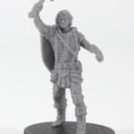 leonard human fighter with warhammer and shield 3d printable tabletop miniature photograph