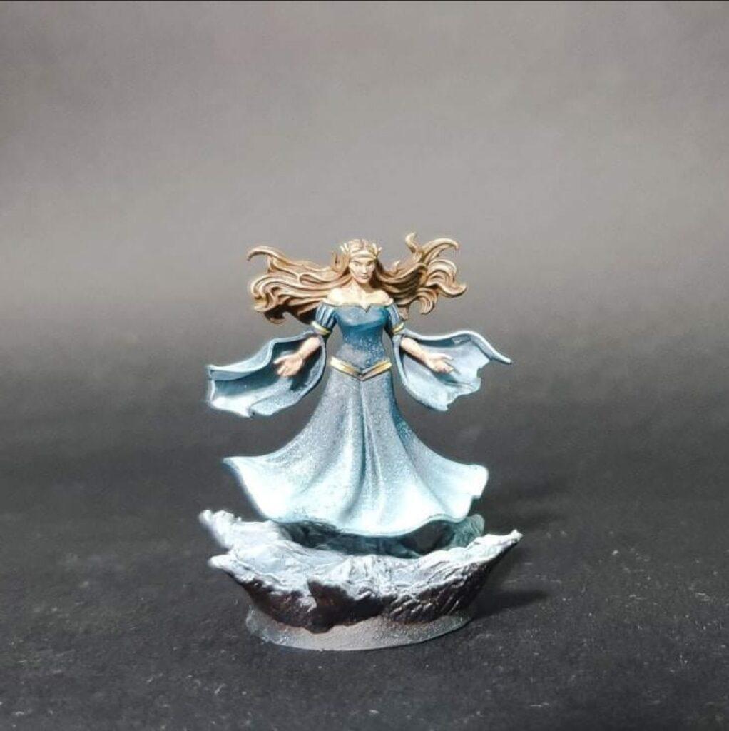 Galadhiel in a Witch form. Painted and printed. 3d presupported miniature.