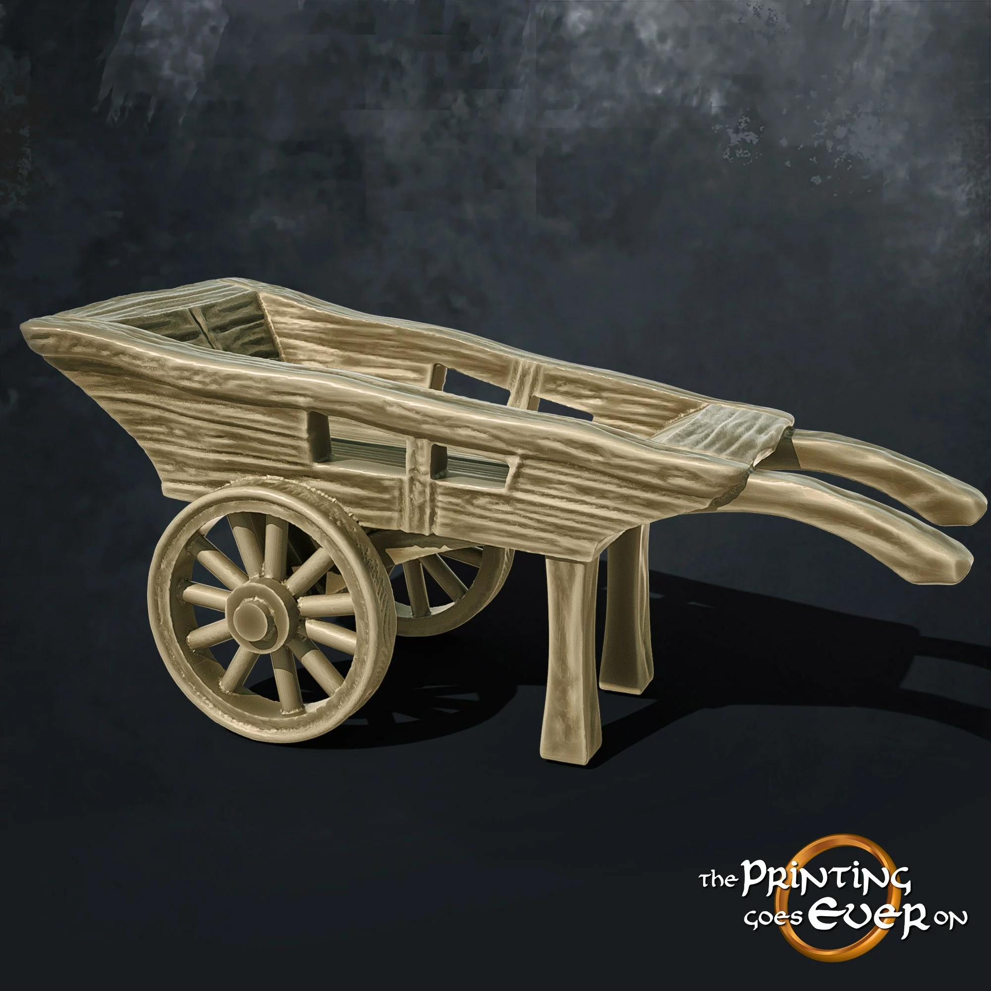 wooden cart 3d printable tabletop miniatures