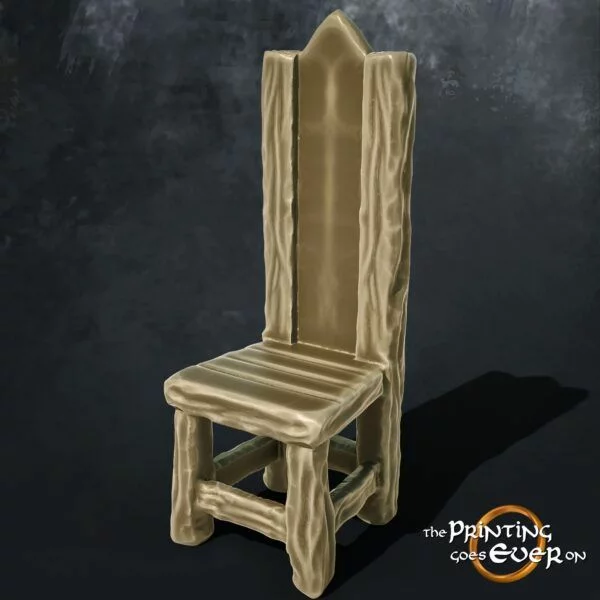 wooden chair 3d printable tabletop miniatures