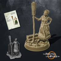 housekeeper with a broom the printing goes ever on september 2020 patreon pack miniature